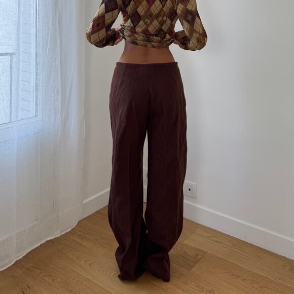 Vintage Euro shimmer argyle mesh-knit fitted long sleeve top (Small) - Picture 6 of 6